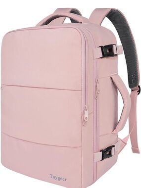 NWOT Taygeer large Pink women's Travel Backpack 16.8 x 11 x 7 inches